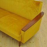 Velvet Daybed Sofa with fold-out function, 1960s