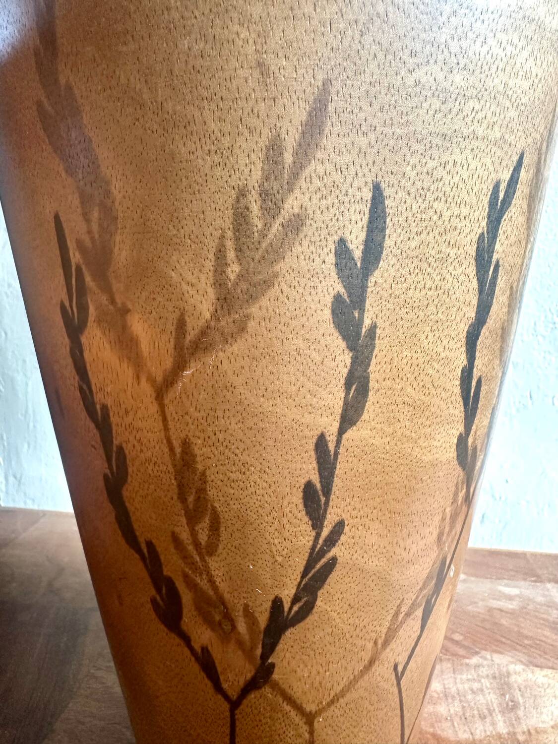 Pair of wooden vases