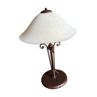 Forged iron lamp