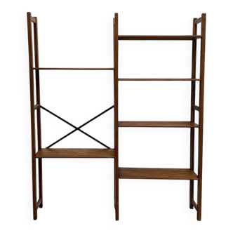 XXL Modernist Library in Solid Pine – 1950s Design – L164 cm