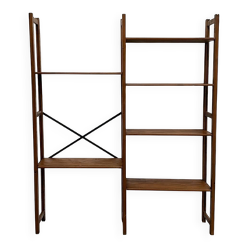 Bibliothèque Moderniste XXL en Pin Massif – Design Années 50 – L164 cm