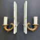 Pair of vintage Limoges ceramic wall sconces