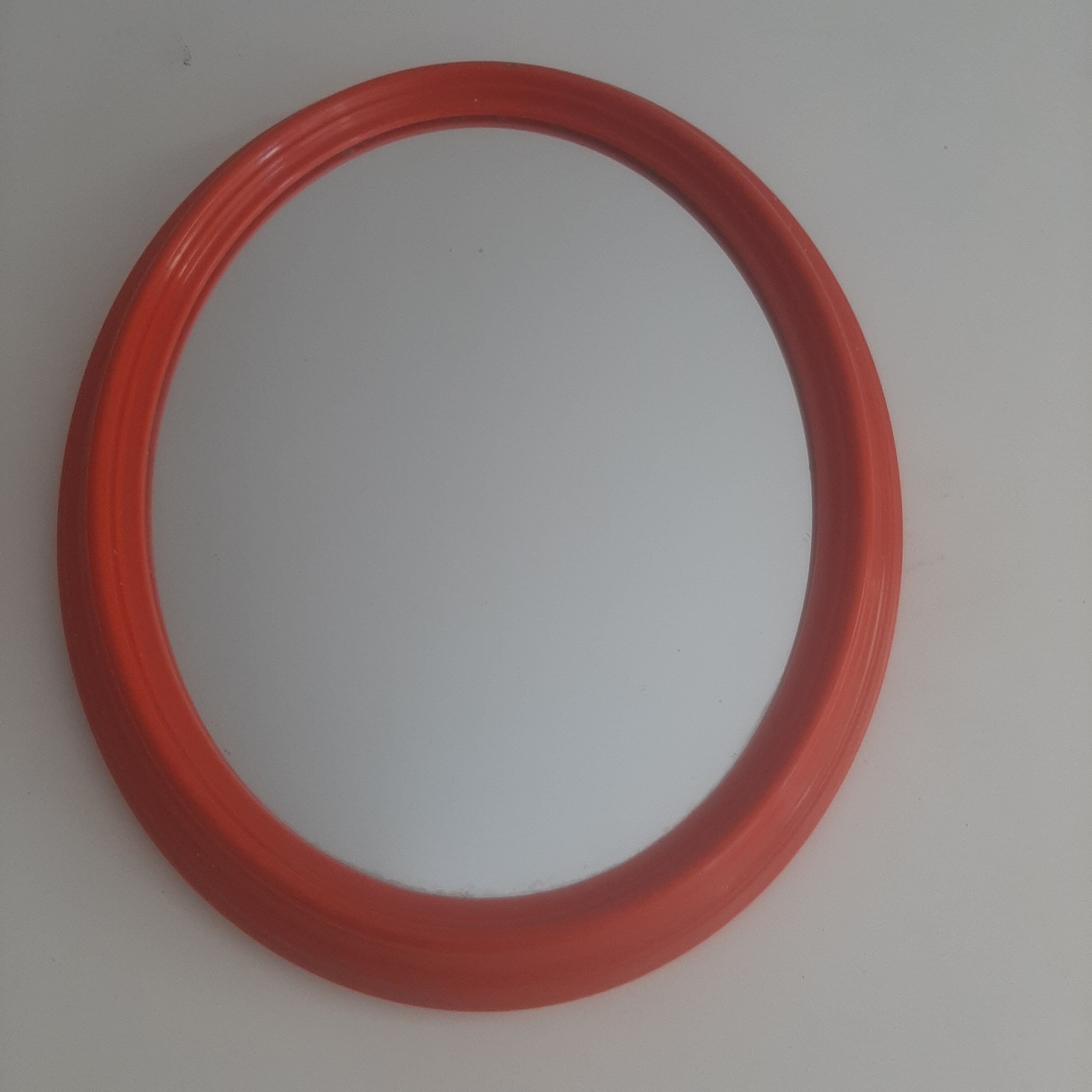 Mirror orange oval vintage 60s 70s