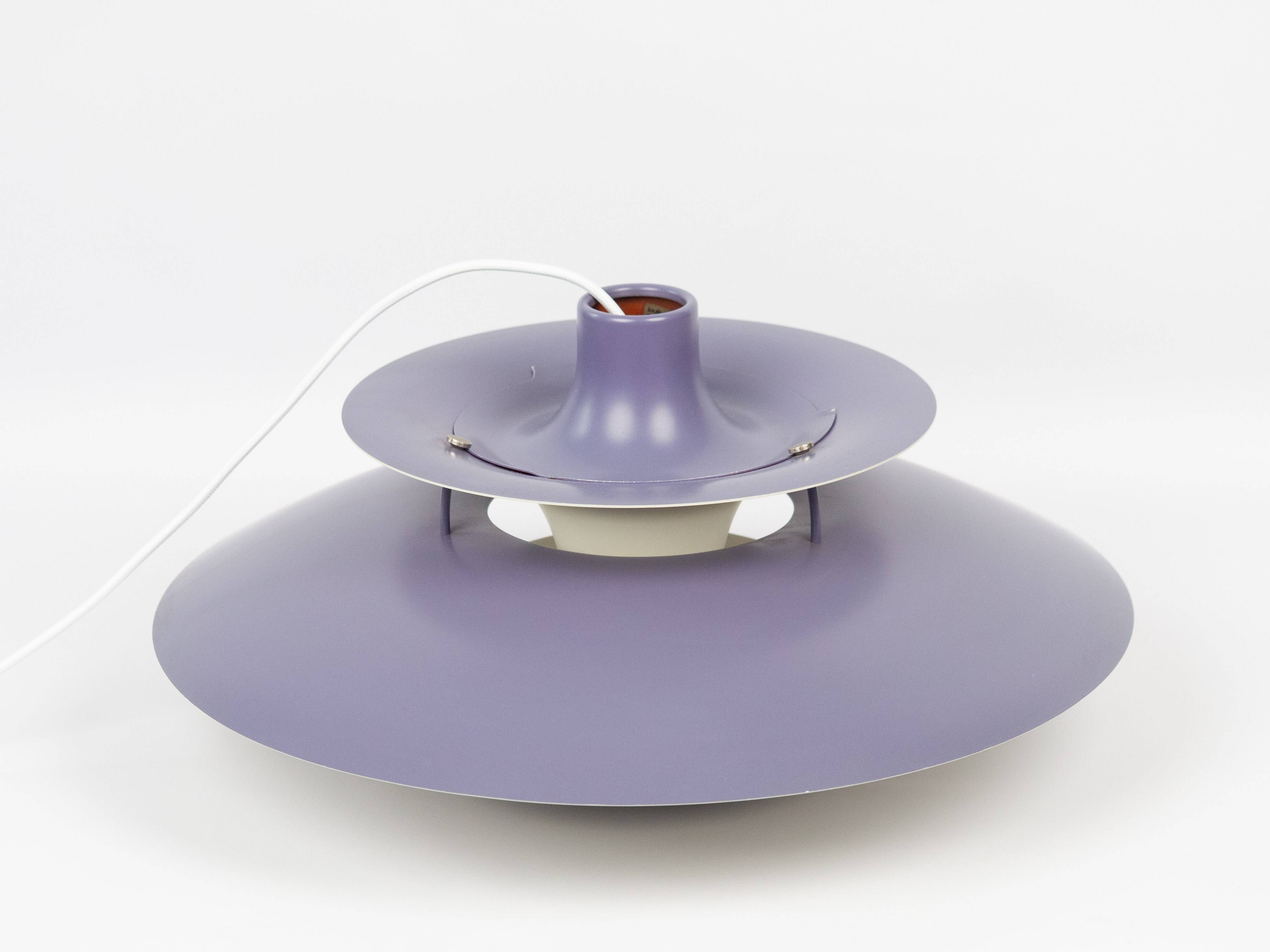 Rare indigo PH 5 pendant lamp by Poul Henningsen, Louis Poulsen, 1958