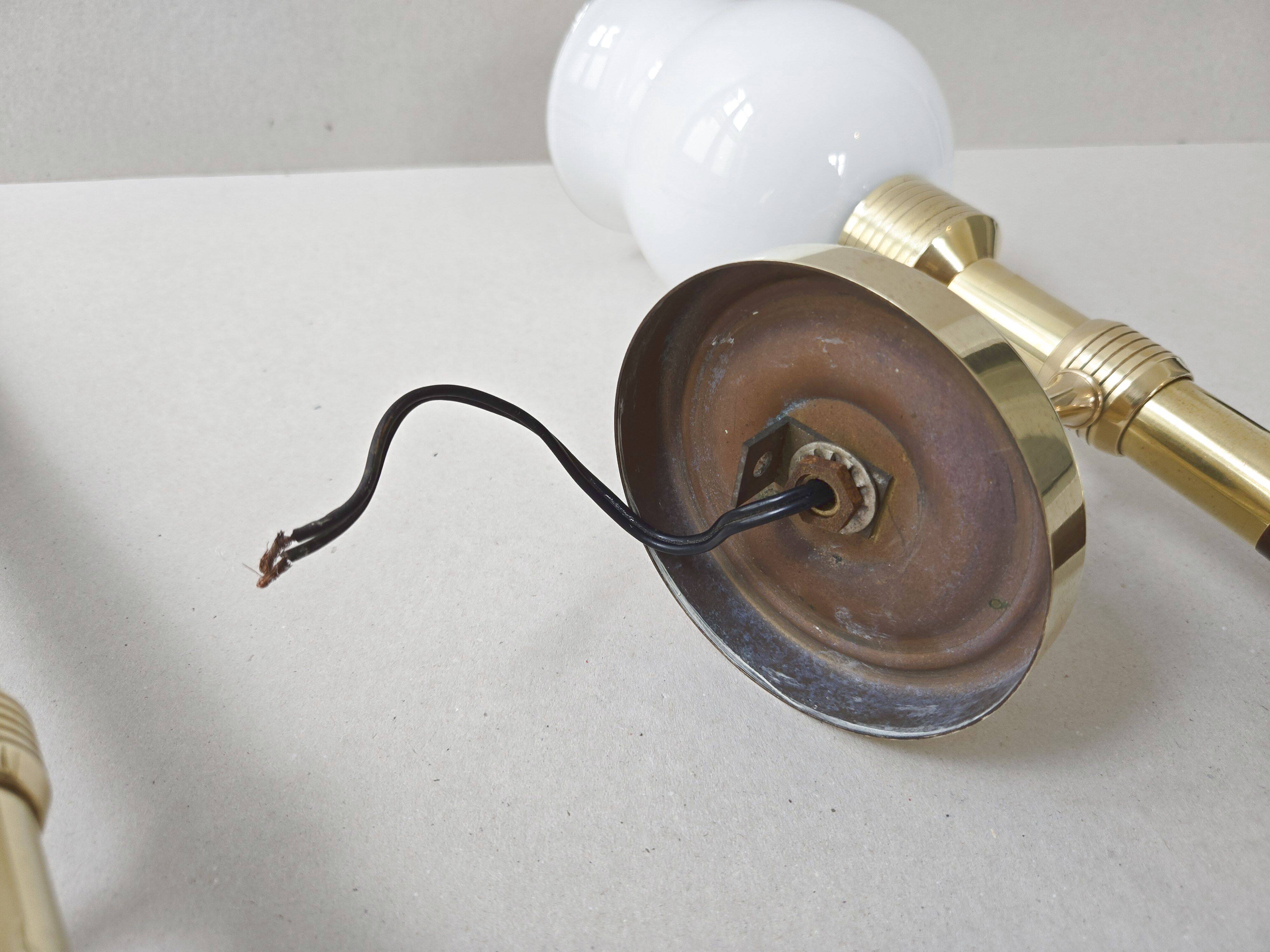 Pair of vintage wall lights Maison Lancel 1950