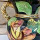 Vintage ceramic vase 1960 Vallauris flowers