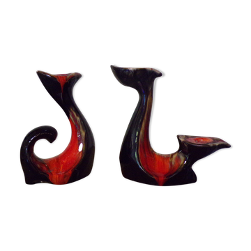 Triple candle holders 60s