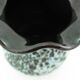 Petit vase corolle en céramique Fat Lava noir, rouge et blanc - Panassidi Vallauris France - vintage