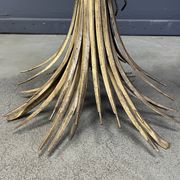 Vintage gilt metal sheaf of wheat coco chanel coffee table, 1960s