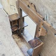 Ancien miroir - étagère Art déco en teck birman