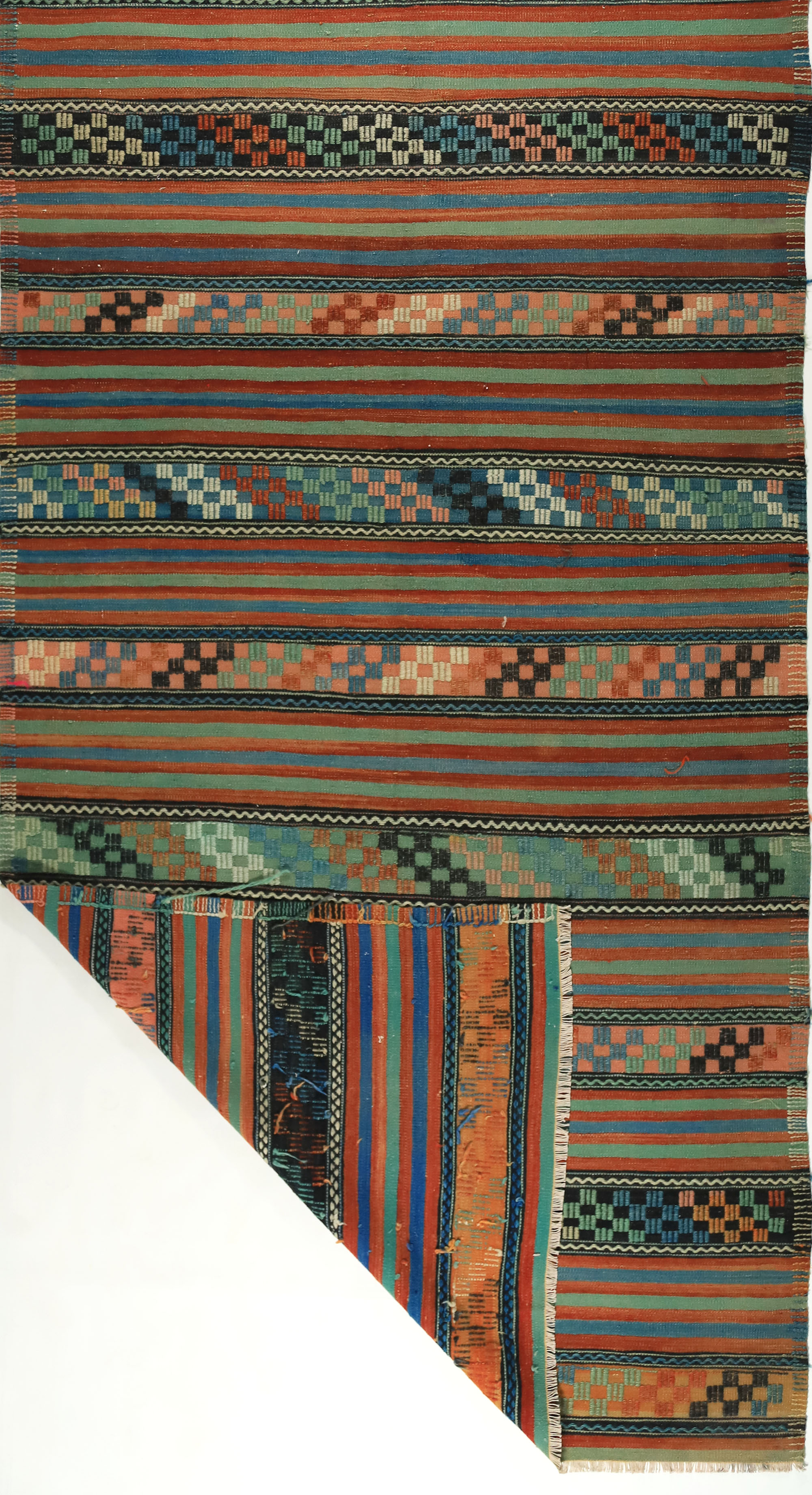 Anatolian handmade kilim rug 294 cm x 150 cm