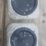 Wall sconces chiseled glass 60s