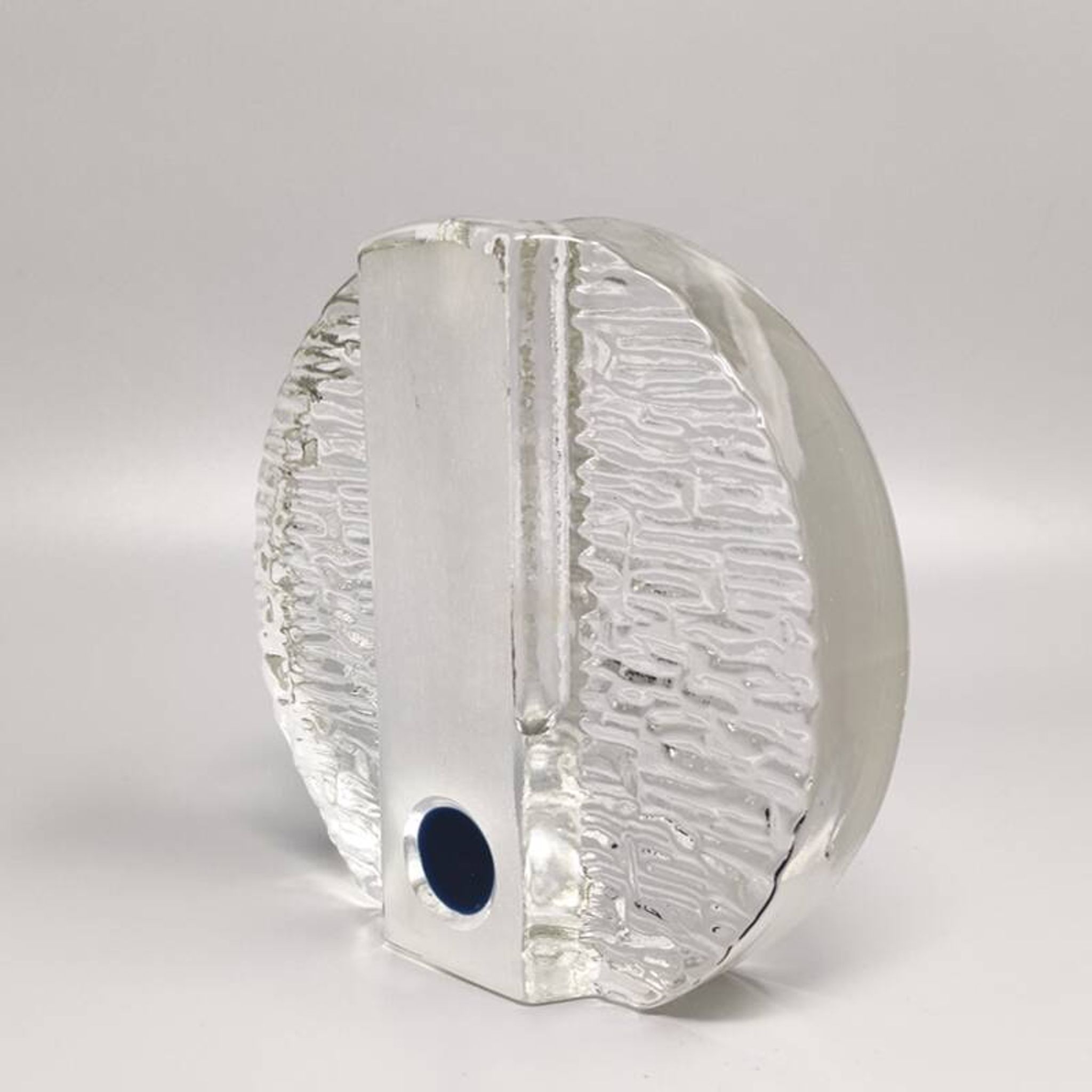 1970s Walther Glass Bullseye Vase by Heiner Düsterhaus. Made in Germany