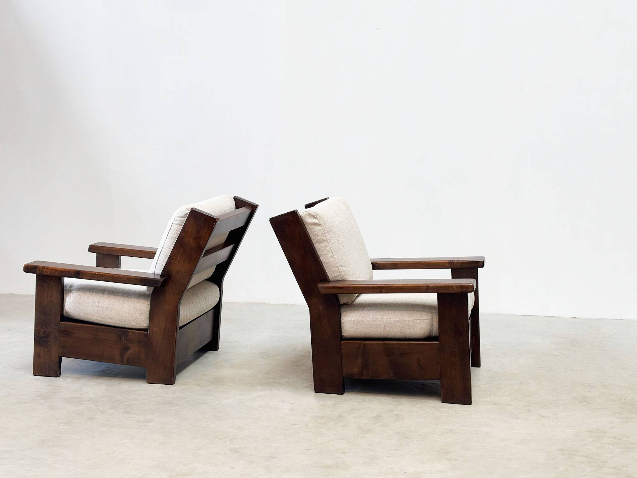 Brutalist lounge chairs