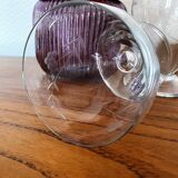 Duo of engraved glass water glasses