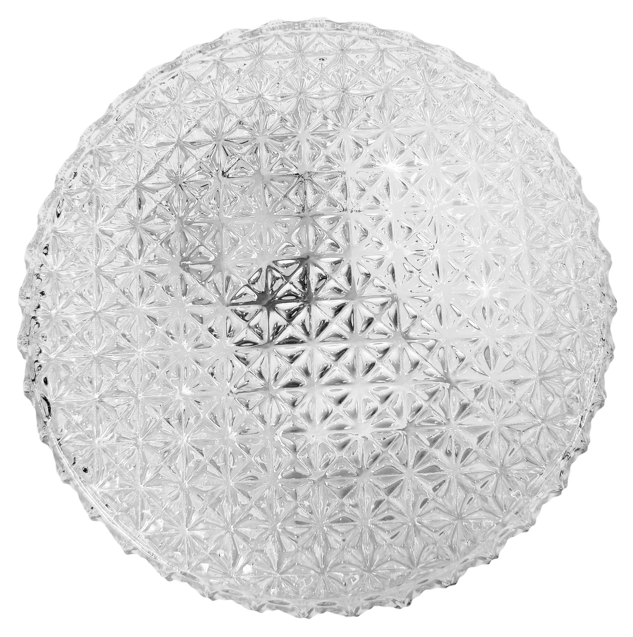 Vintage Glass Wall or Ceiling Light, 1970s