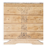 Wood and marble chest of drawers