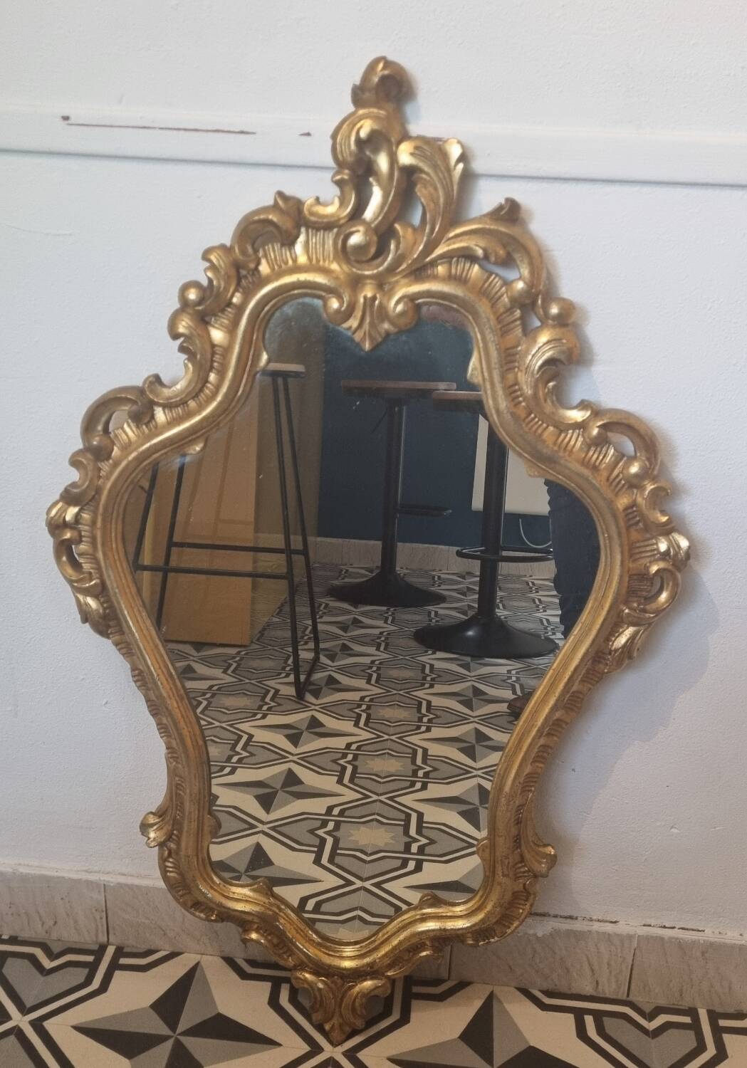Miroir baroque bois doré Louis XV  ( 96 x 60 cm)