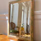 Beveled floral mirror
