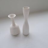 Group of 6 white and grey Midcentury Modern vessels Rörstrand Sweden 1950