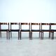 Set of six model 101 rosewood dining chairs by Gianfranco Frattini