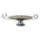 Art Deco smoked glass and aluminum bowl – France, 1935–50s