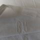 Antique linen cotton mixed sheet monogram BA 220 X 290 cm