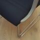 Italian cantilever chair 1990s blue fabric upholstery