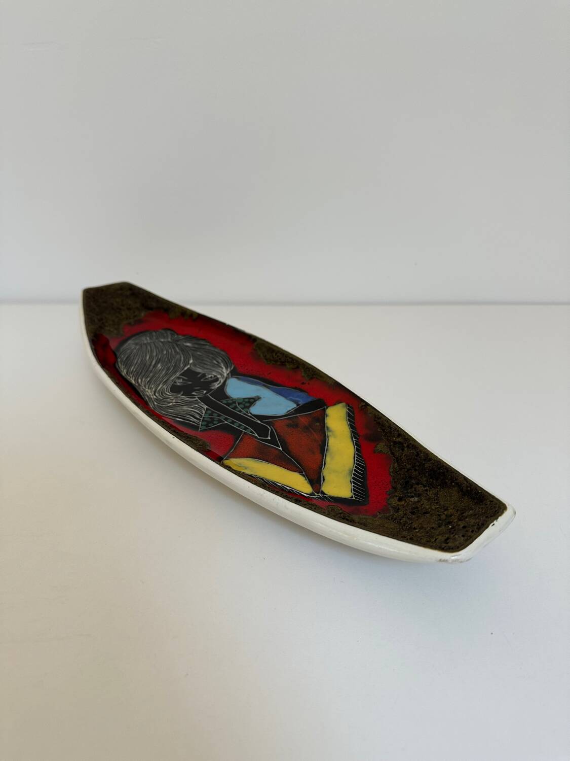 Vintage Italian ceramic pocket tray