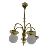 Art Deco Large Chandelier, 1920s, Restored