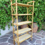Rattan bookcase shelf 60s
