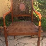 Pair of caned chairs