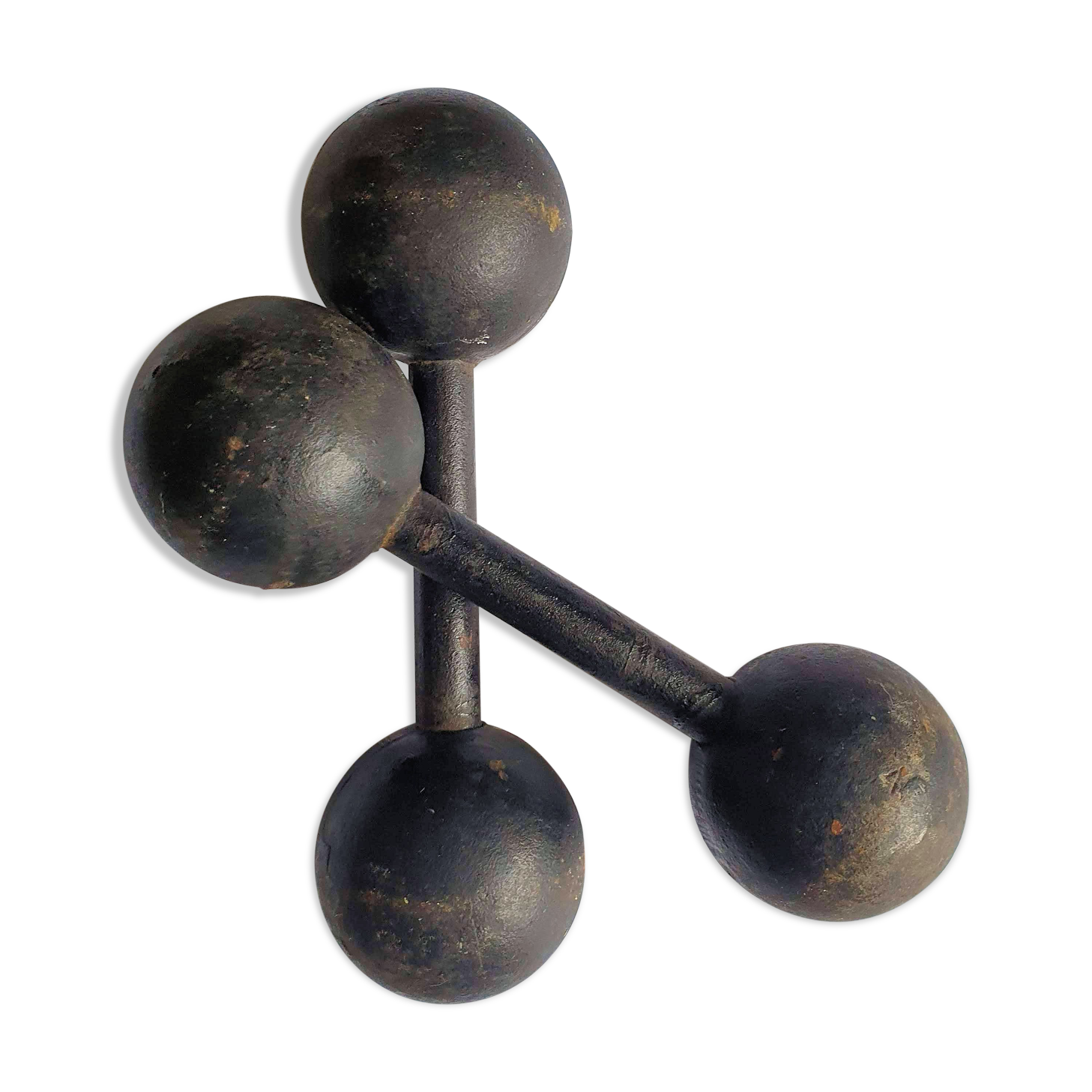 Vintage cast iron dumbbells