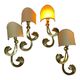 Large Brass Sconces Set of 4 by Hans Möller, Germany, 1960s