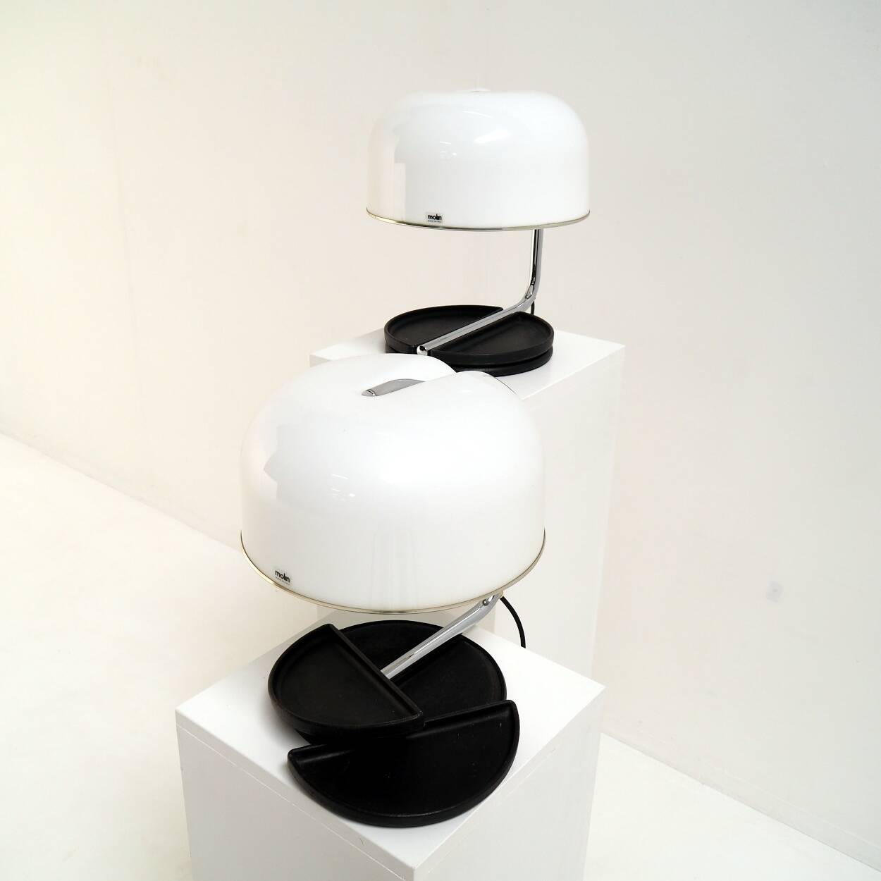 Paire de lampes de table "GUM" modèle Molin. Italie, années 1970.