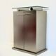 Postmodern aluminium bar cabinet by Belgochrom