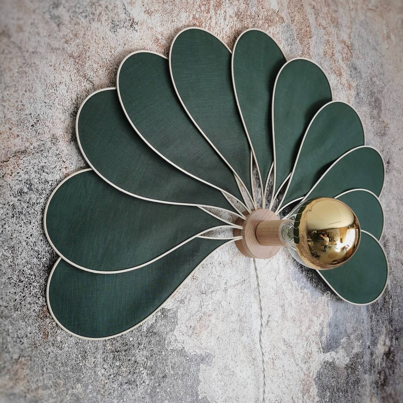 Peacock wall light