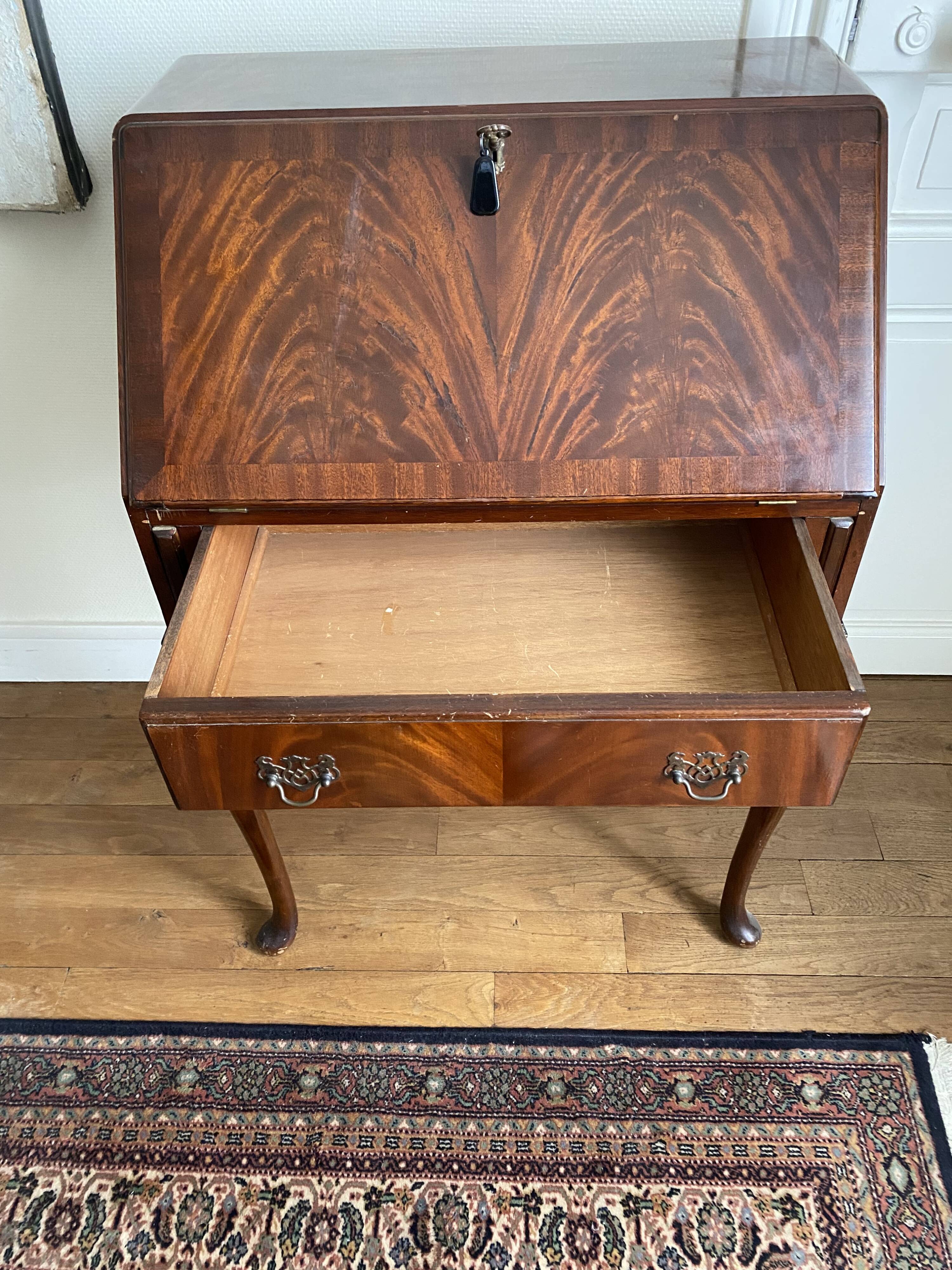 20th century sloping desk in mahogany