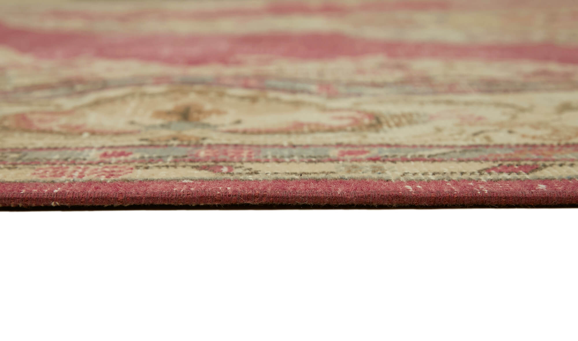 Handmade turkish contemporary 1980s beige wool carpet