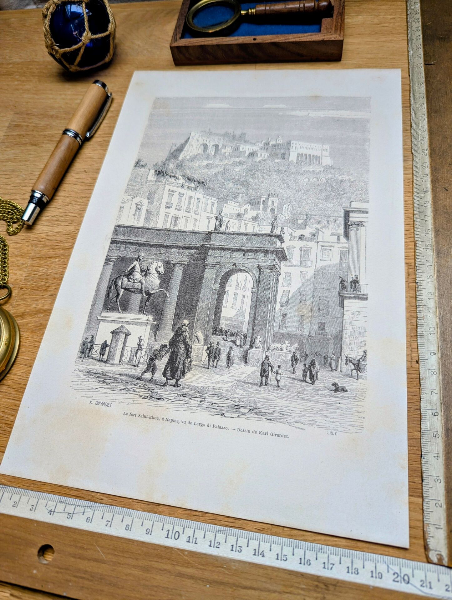 Castel Sant'Elmo, Naples. Printed in 1861.