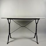 Table bistrot avec plateau en marbre