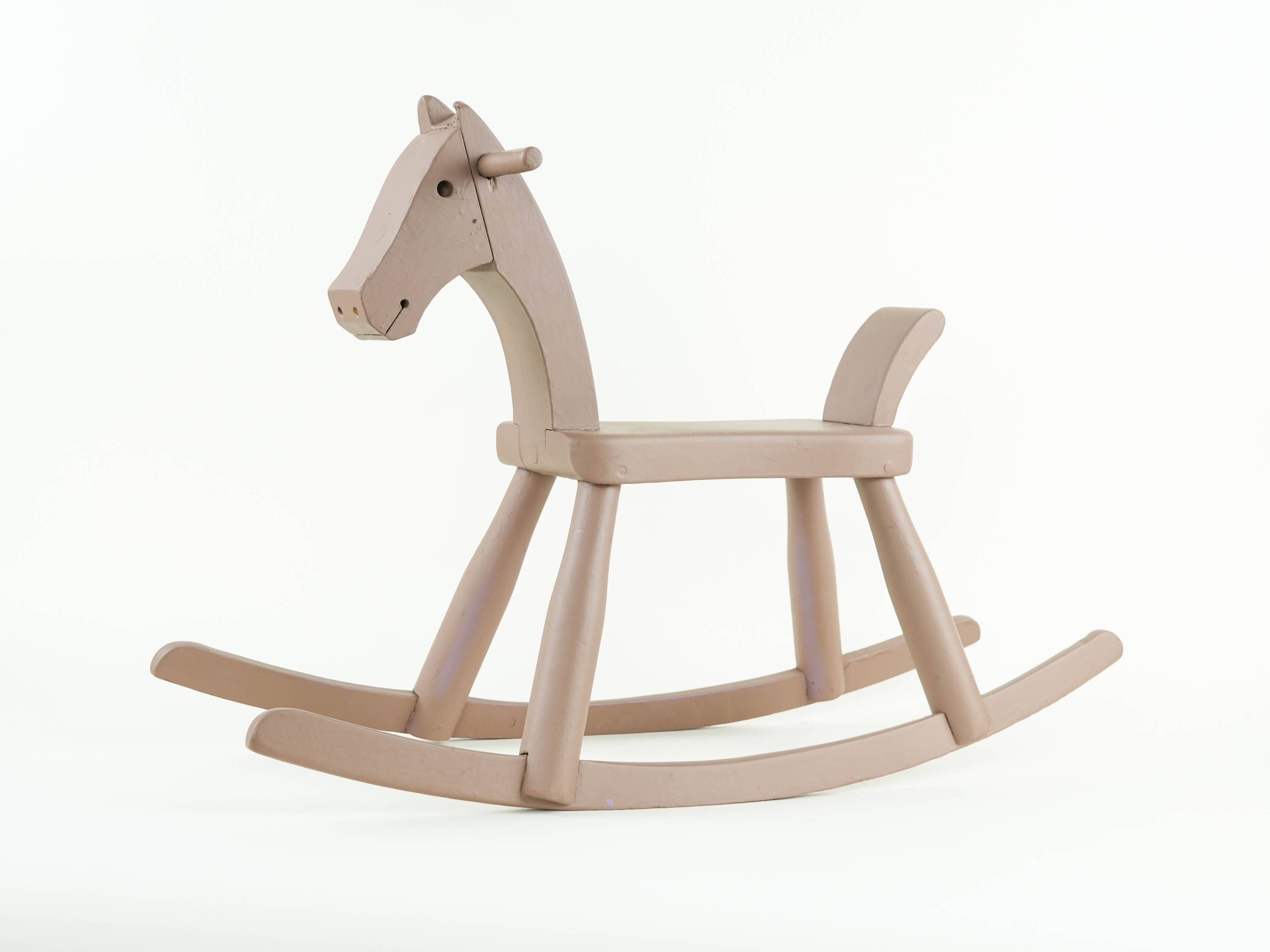 Kay Bojesen wooden rocking horse, Danish design toy from the 1970s
