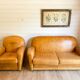 Authentic Club Lounge Set (Sofa + 1 Armchair) in Basane Leather