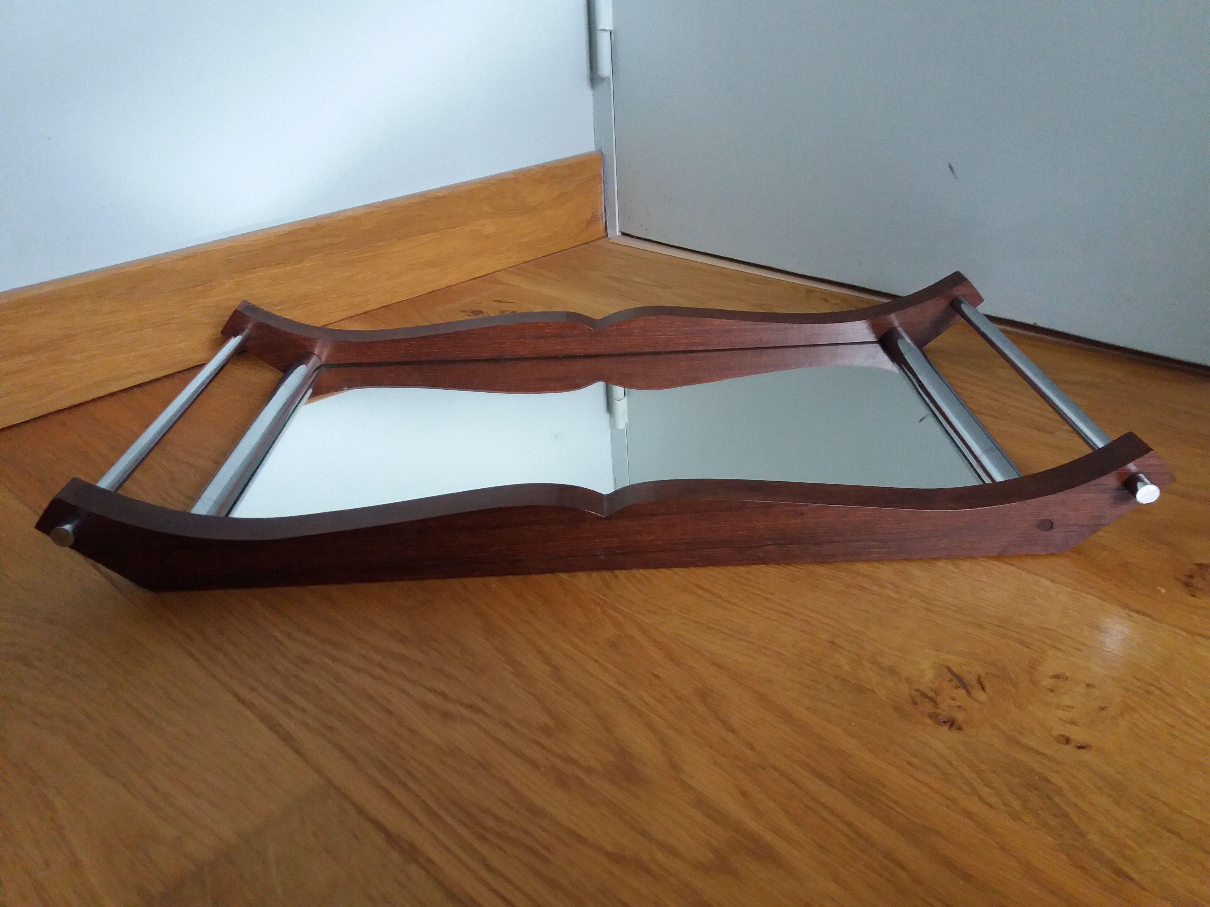 Art deco rectangular mirror top