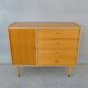 Vintage Scandinavian sideboard chest of drawers with compass feet