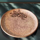 5 assiettes vintage en grès