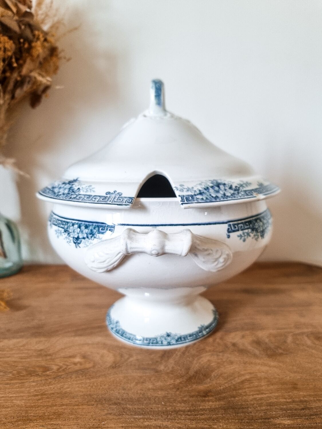 Saint Amand soup tureen, Terre de fer, 19th century