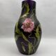 Art Nouveau vase in purple enamelled glass with poppy decoration, Poschinger circa 1900