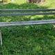 Old garden bench cast iron foot