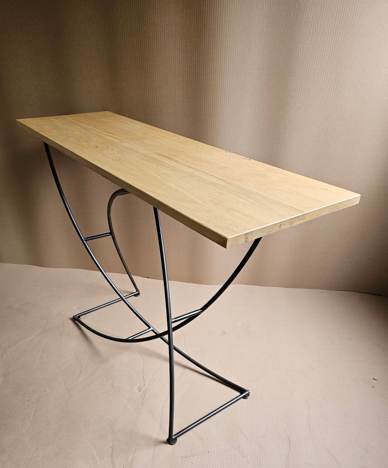 Console  metal et bois